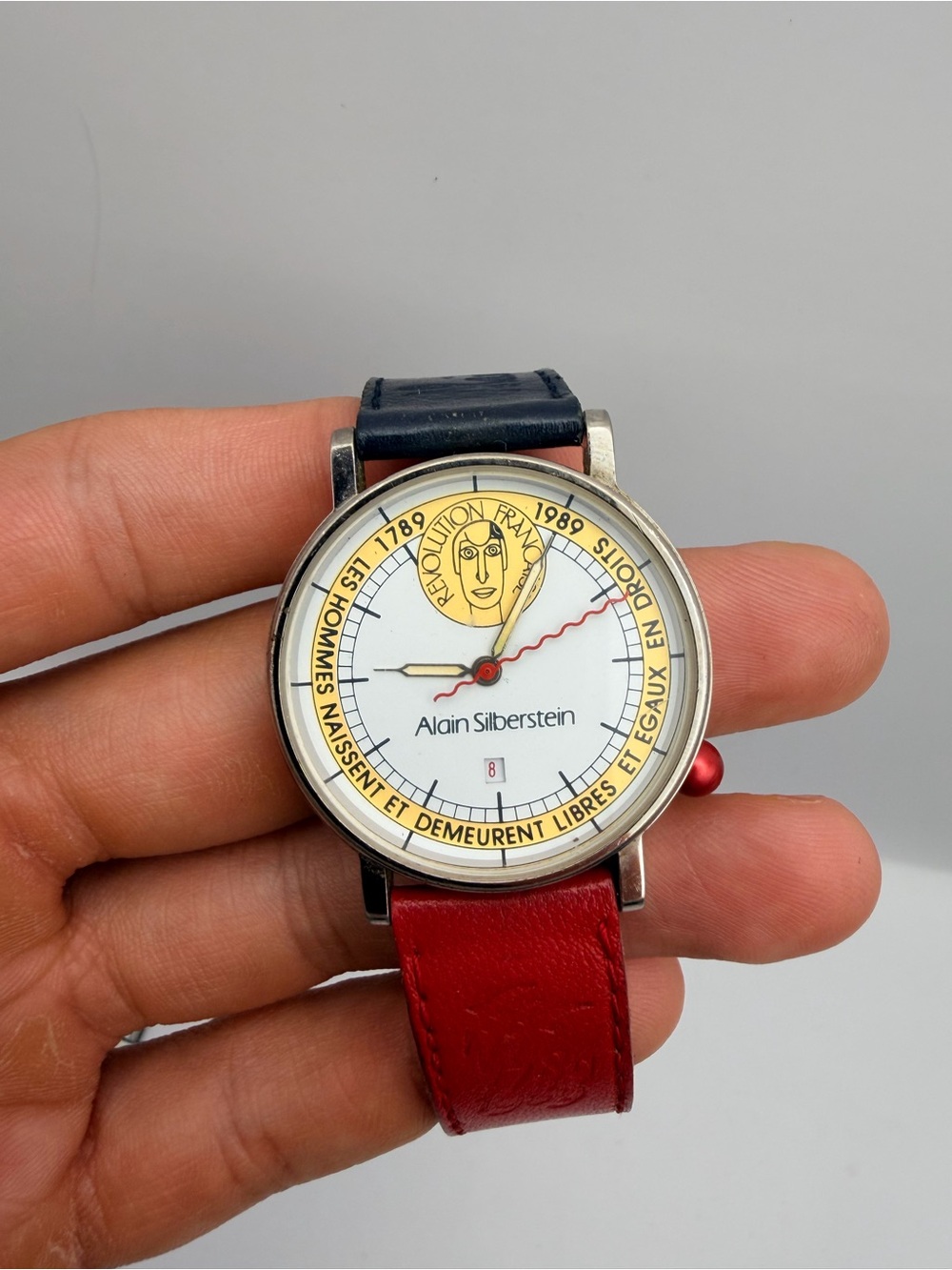 Alain Silberstein Anniversary Edition Wristwatch in Red, Blue, Yellow